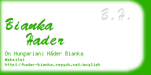 bianka hader business card