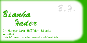 bianka hader business card